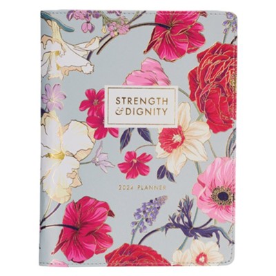 2024 18-Month Planner: Strength & Dignity - Christian Art Gifts